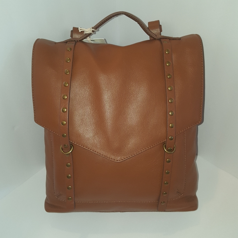 NWT Lucky Brand Leather Backpack Purse Bag